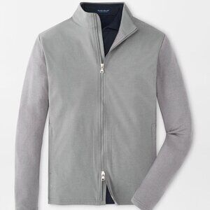 PETER MILLAR Solstice Hybrid Full Zip Cardigan Jacket MEDIUM Oslo Grey NWT